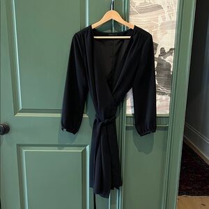 J.Crew Elegant Black Wrap Dress